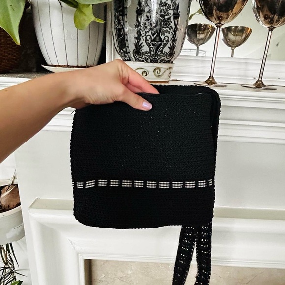 Vintage 90’s Coquette Goth Chunky Knit Mini Purse - Picture 3 of 4